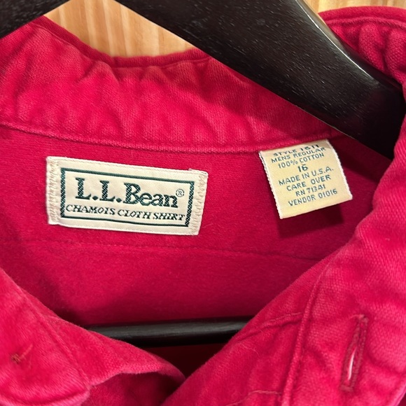 L.L. Bean Chamois Cloth Shirt Men’s Regular Size 16 - Picture 3 of 5